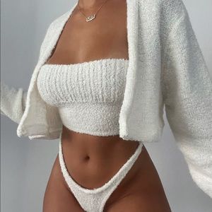 Kiki the brand cozy 3 piece lingerie set NWT